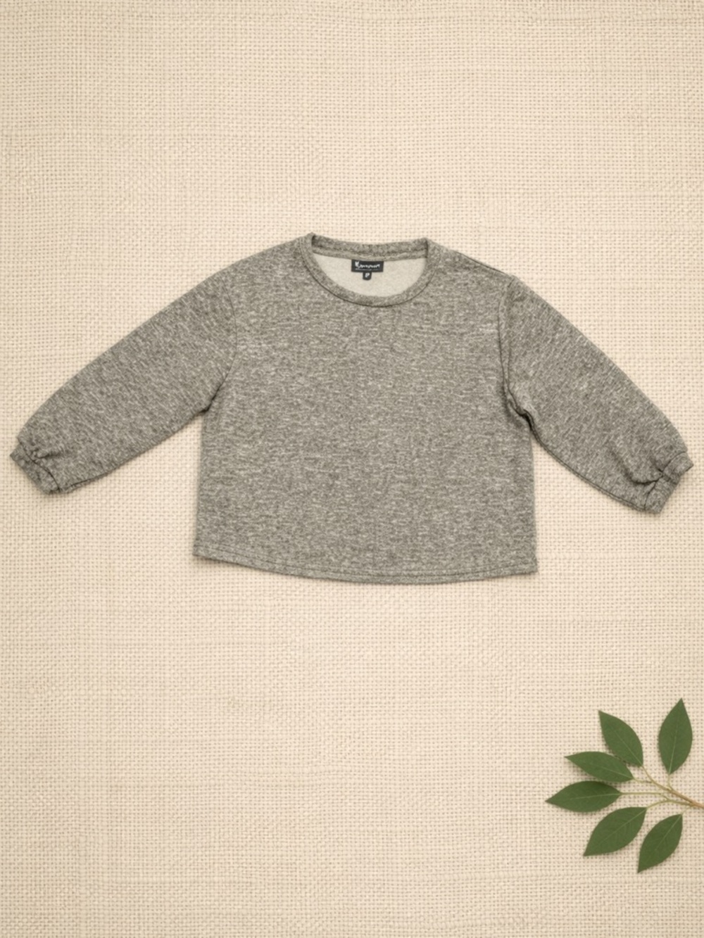 Lily Morgan Heather Gray Cropped Lounge Top – Size L